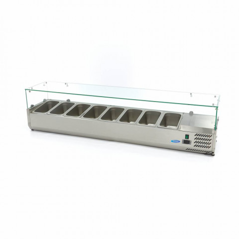 MAXIMA Kühlaufsatzvitrine 8xGN1/3 - 180cm