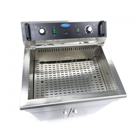 MAXIMA 35 Liter Tisch-Friteuse mit Fettablasshahn und Schrank
