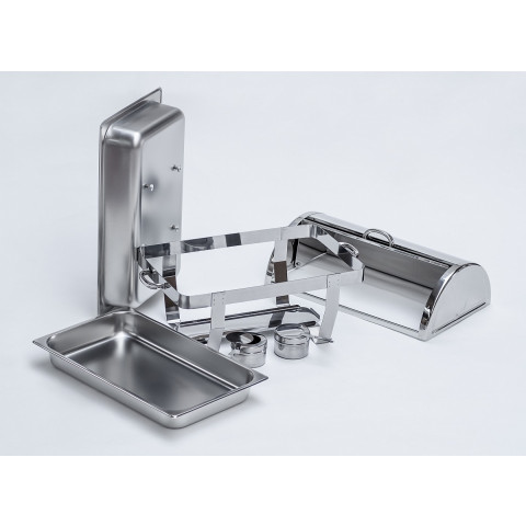 GAMMO Chafing Dish Edelstahl GN 1/1 mit Roll Top Deckel