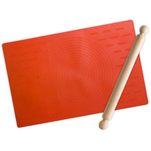 IMPERIA FoglioChef Silikon Rollmatte mit Teigrolle