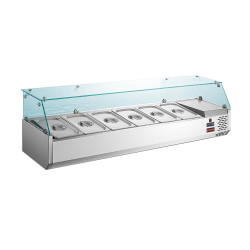 GAMMO Kühlaufsatzvitrine 150cm - 6xGN1/3