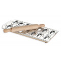 IMPERIA Ravioli pesciolini Ravioli Form mit Teigrolle - 14 Stk