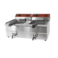GAMMO elektrische Doppel Friteuse mit Fettablasshahn 16+16 Liter 5+5 kW