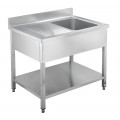 GAMMO Spültisch mit 1 Becken 50x50 - Abtropffläche links