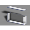 GAMMO Edelstahl Wandhängeschrank- mit Schiebetüren - 1200x400x670mm
